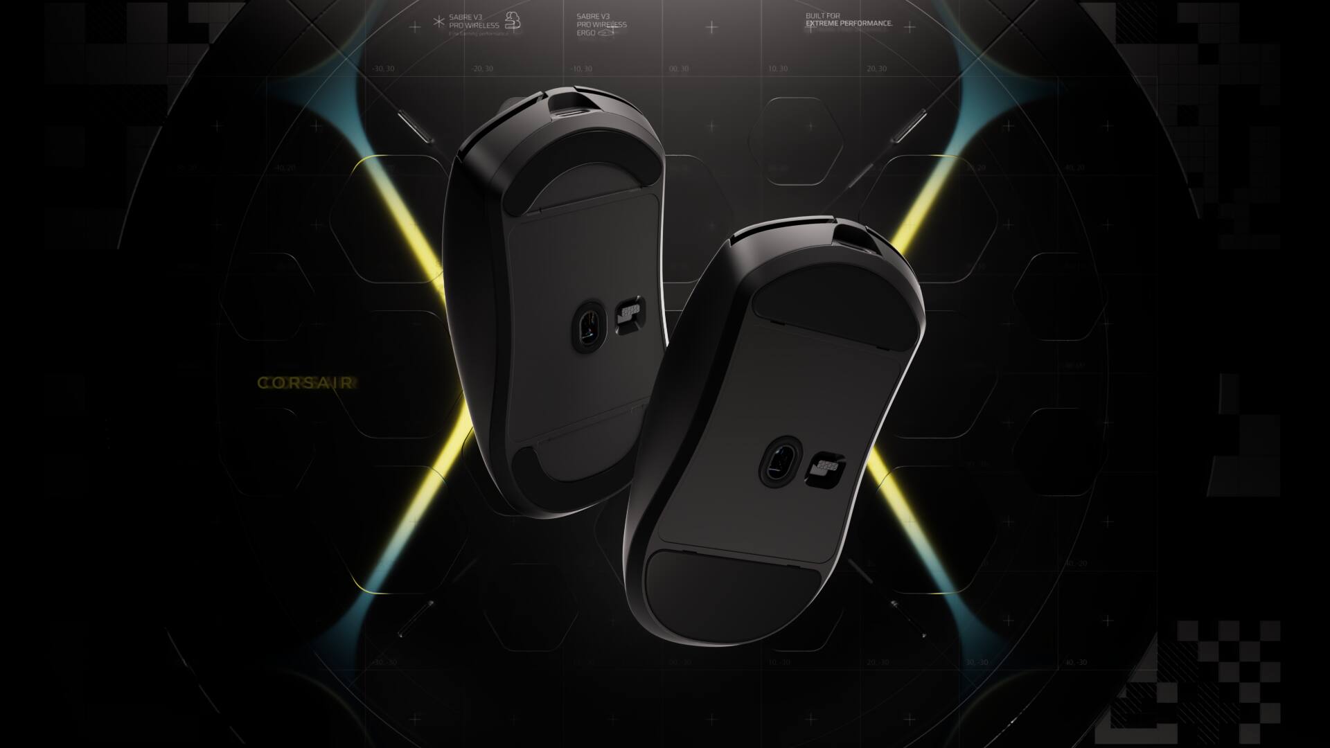 SABRE PRO WIRELESS  
SABRE PRO WIRELESS ERGO  

15,00 FOR EXTREME PERFORMANCE  

-30,30  
-20,30  
10,30  
00:30  
10:30  
20,30  

CORSAIR  

10.-30  
20/30  
10.10  
10.-30