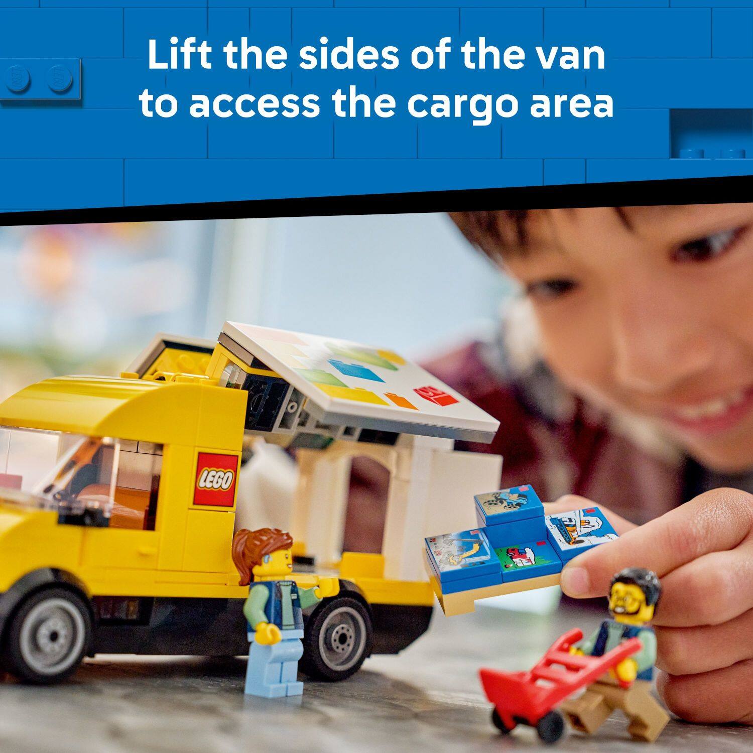 Lift the sides of the van to access the cargo area