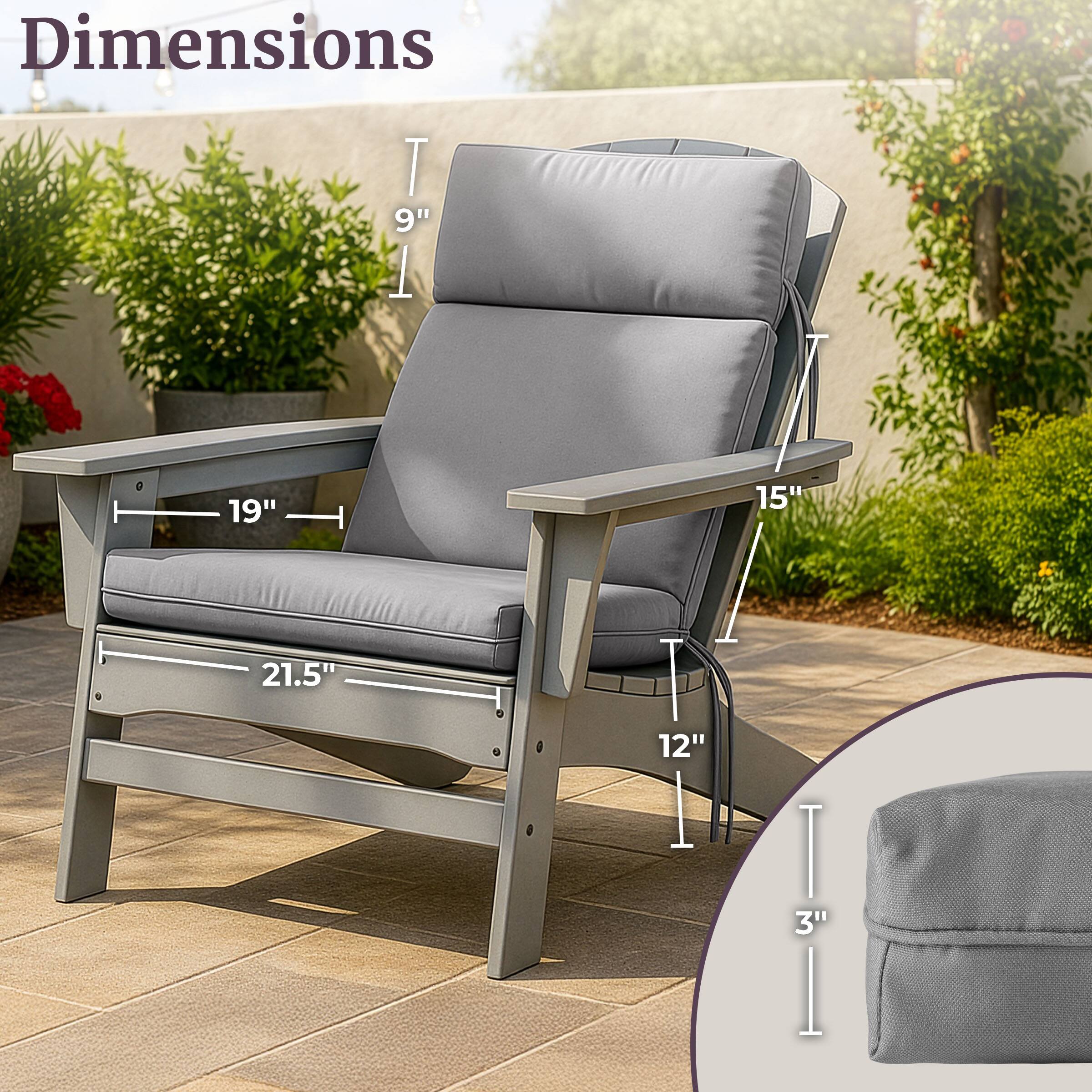 Dimensions

T 9"  
1 9"  
19"  
15"  
21.5"  
12"  
TwI 3"