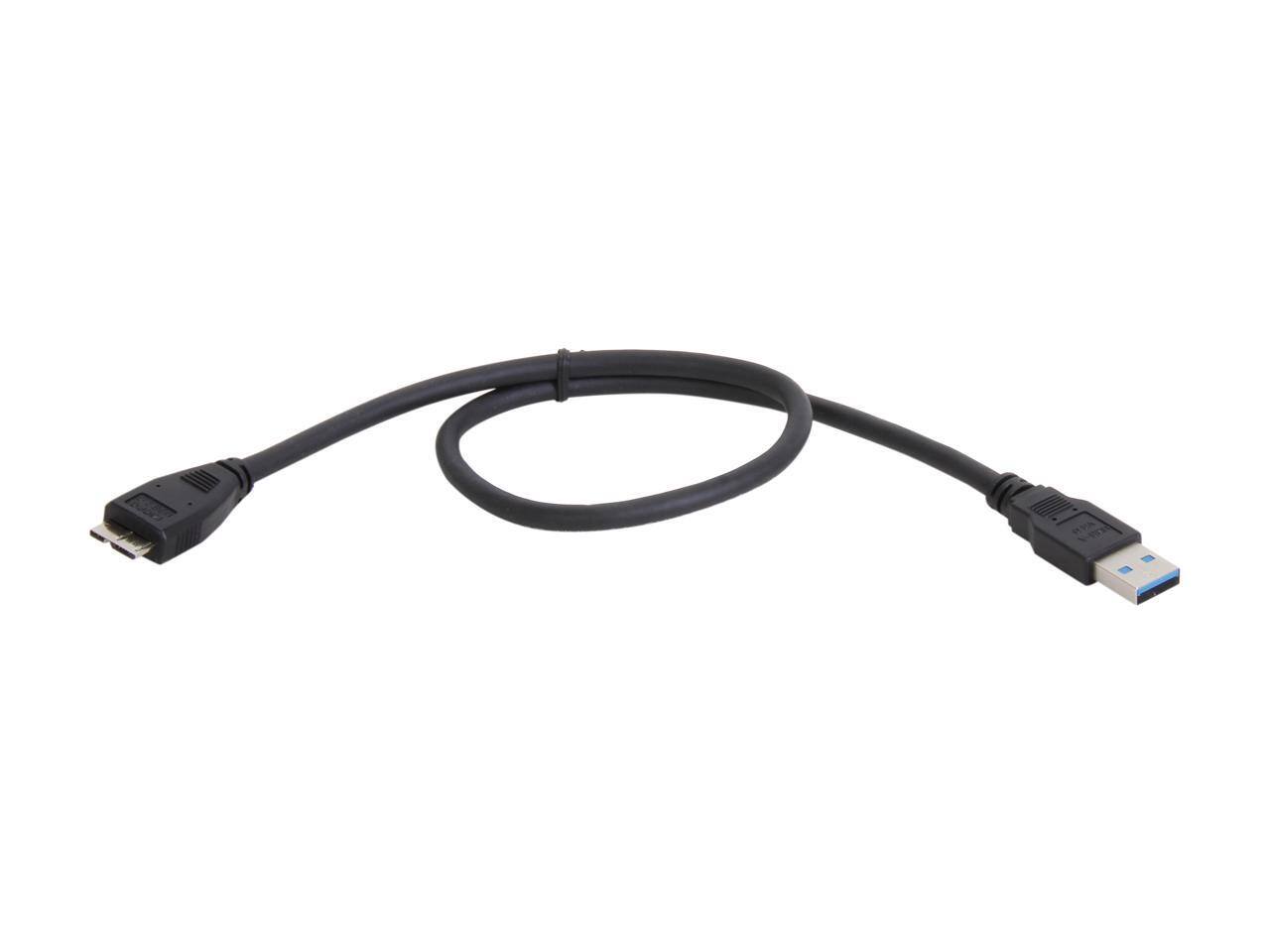 Alt View 1. StarTech.com - StarTech.com USB3AUB50CMB Black SuperSpeed USB 3.0 Cable A to Micro B.