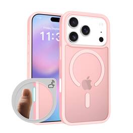 Dteck - for iPhone 17 Pro Max Case with Responsive Camera Control Button, Compatible with MagSafe, Translucent Matte Slim Cover - Pink