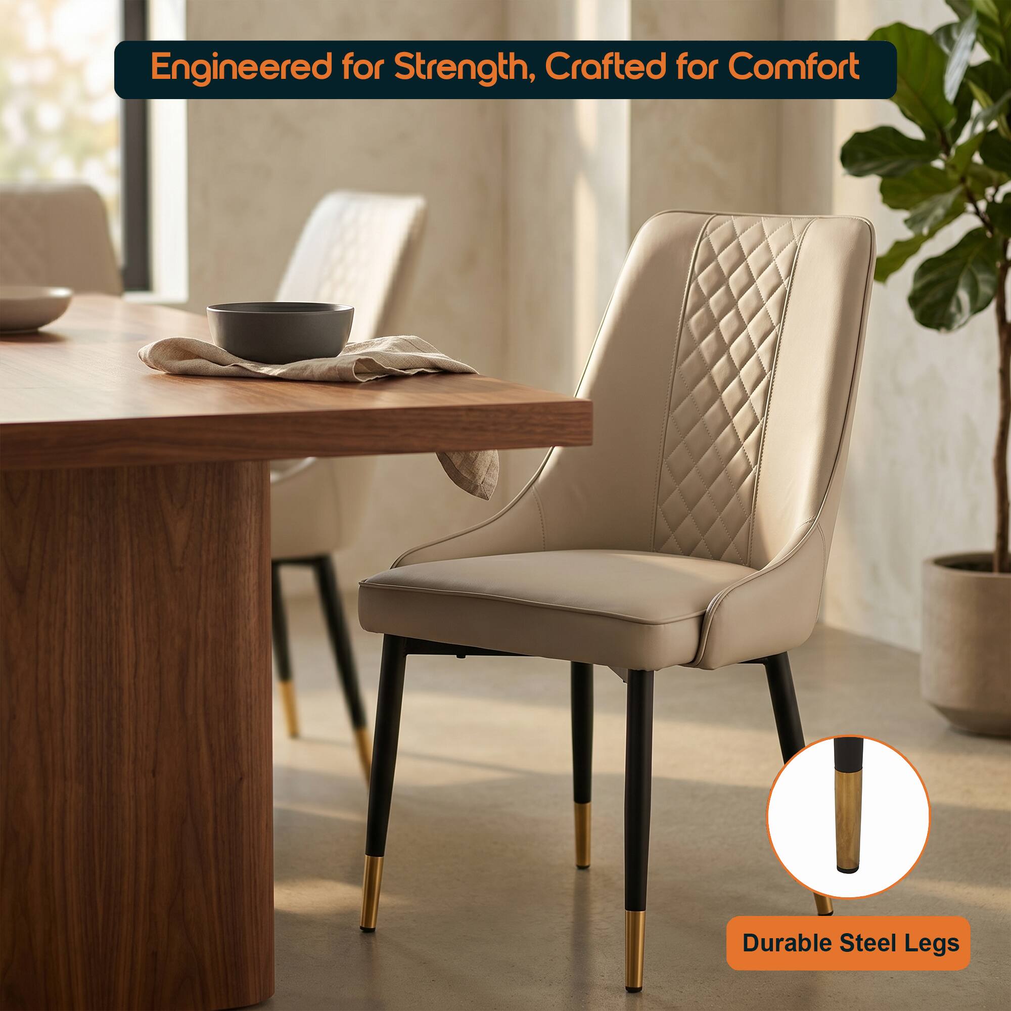 Engineered for Strength, Crafted for Comfort  
Durable Steel Legs