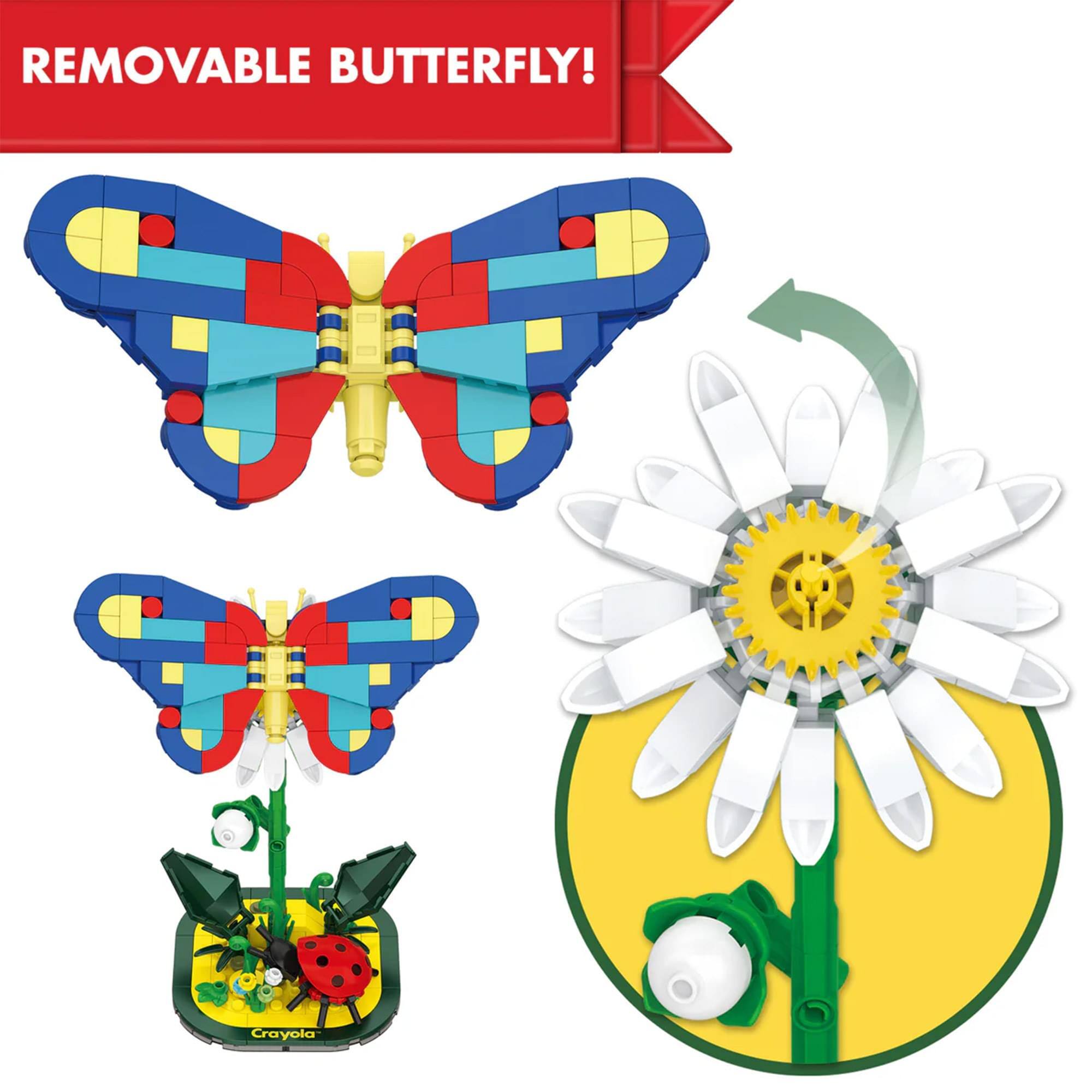REMOVABLE BUTTERFLY!  
Crayola