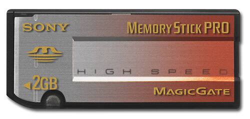 Front Standard. Sony - 2.0GB High-Speed Memory Stick PRO.