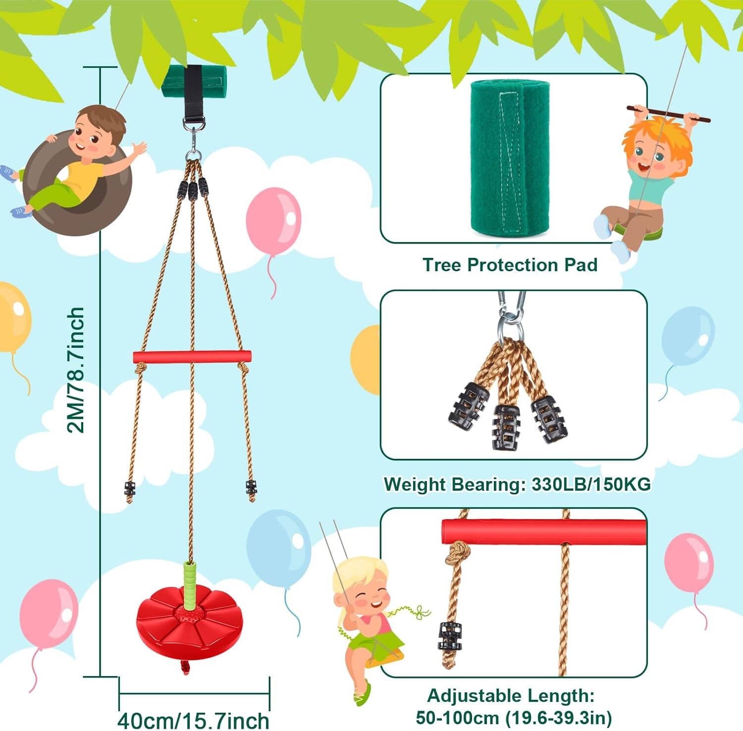 - Tree Protection Pad
- Weight Bearing: 330LB/150KG
- Adjustable Length: 50-100cm (19.6-39.3in)
- 2M/78.7inch
- 40cm/15.7inch