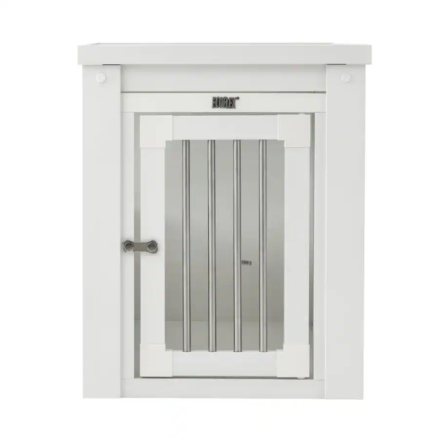 New Age Pet ECOFLEX Dog Crate End Table Antique White Small - Best Buy