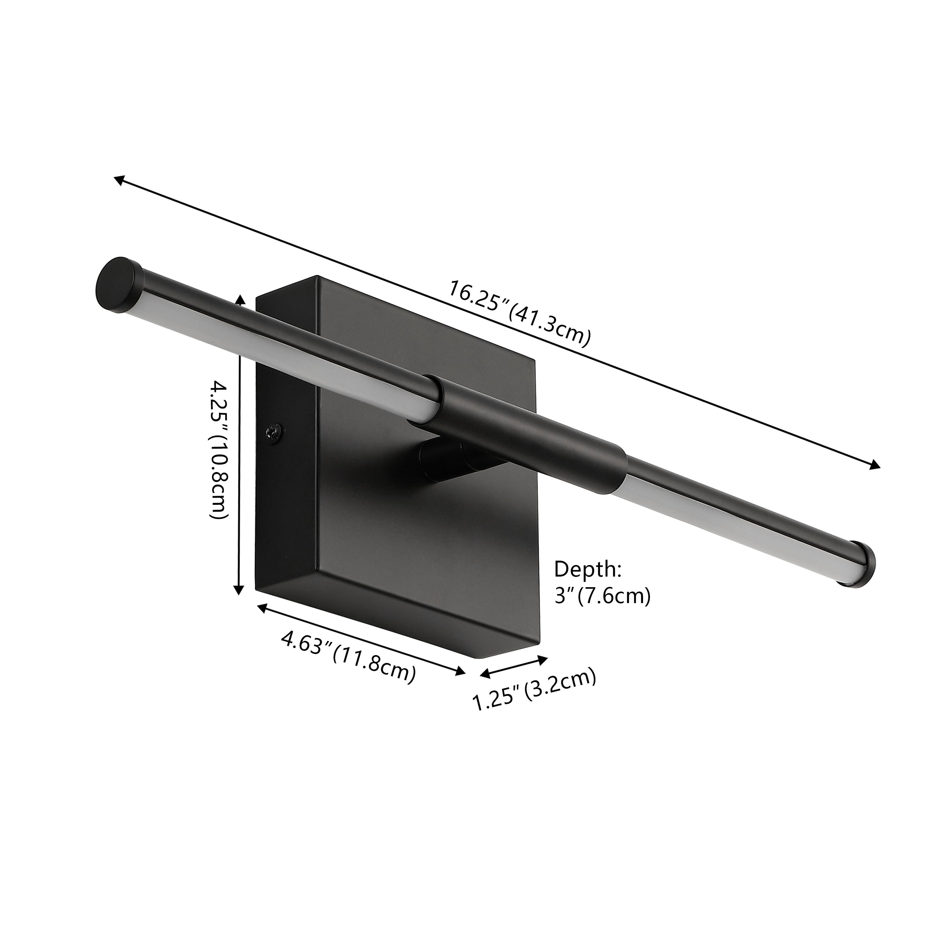 4.25" (10.8cm)  
16.25" (41.3cm)  
Depth: 3" (7.6cm)  
4.63" (11.8cm)  
1.25" (3.2cm)