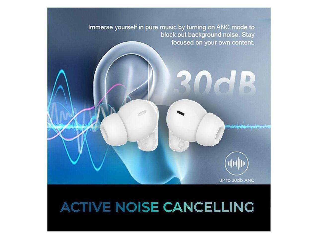 Immerse yourself in pure music by turning on ANC mode to block out background noise. Stay focused on your own content.

30dB

UP to 30dB ANC

ACTIVE NOISE CANCELLING