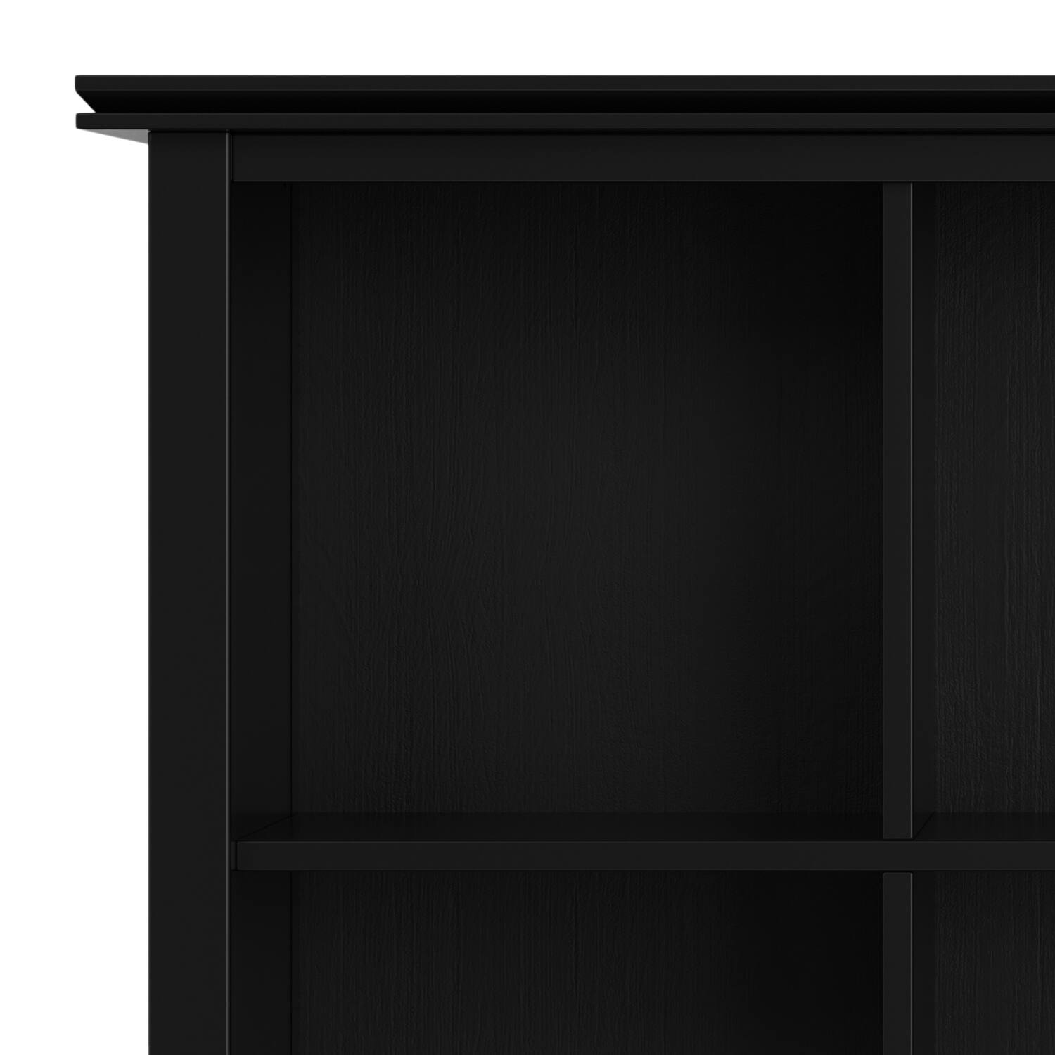 Alt View 5. Simpli Home - Artisan SOLID WOOD 45 inch x 43 inch Transitional 9 Cube Bookcase and Storage Unit in Black - Black.