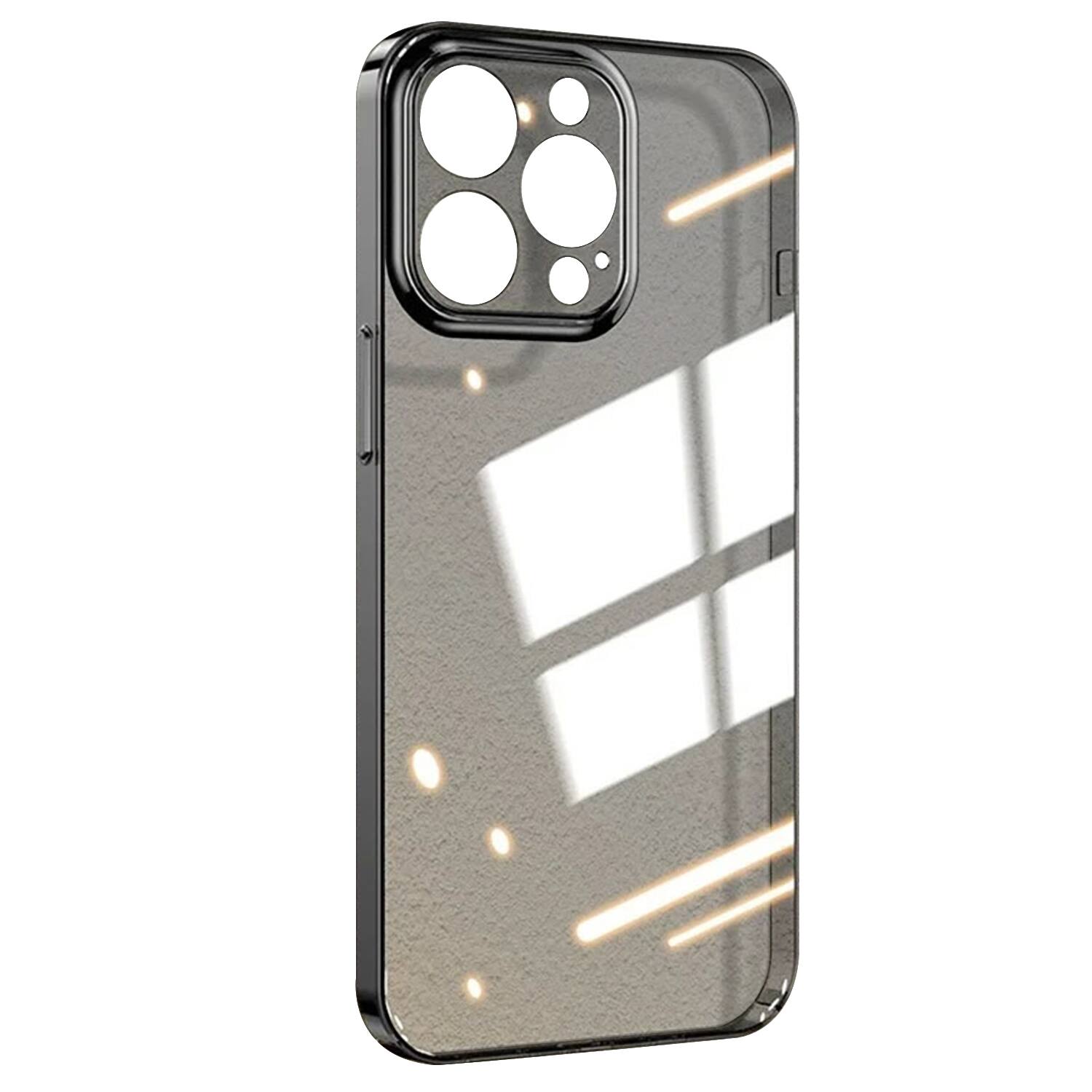Angle. SaharaCase - Venture Series Ultra Thin Case for iPhone 15 Pro Max - Smoke Clear - Clear.