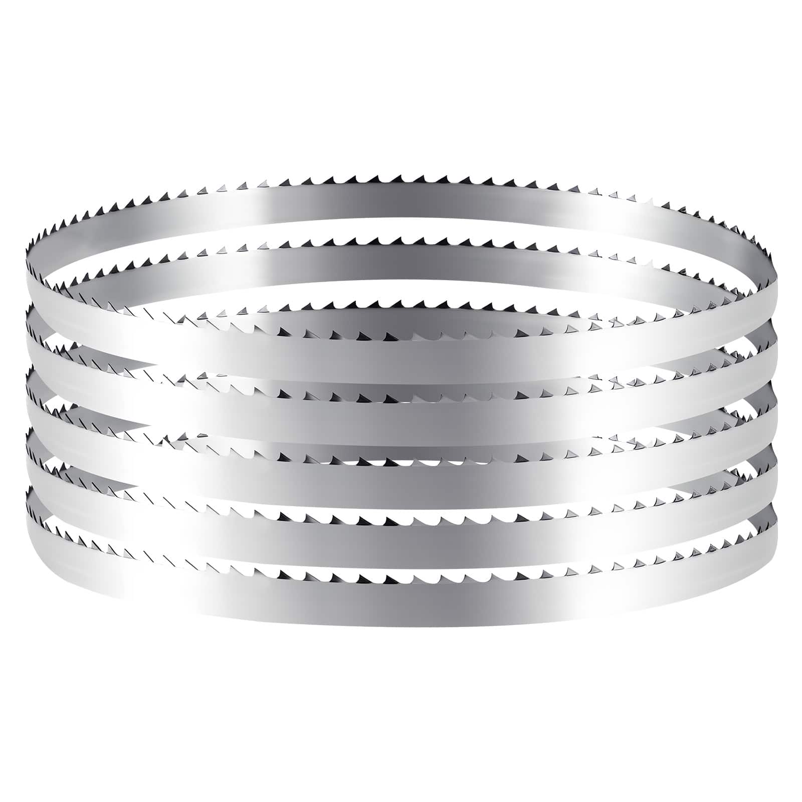 Front. VEVOR - Bandsaw Blade, 72 Inch Length, 4 TPI Band Saw Blade with 18 HRC Hardened Sharp Teeth, SK5 High-Strength Carbon Steel - Sliver.