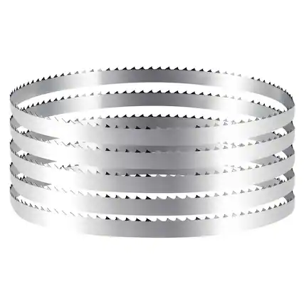 Front. VEVOR - Bandsaw Blade, 72 Inch Length, 4 TPI Band Saw Blade with 18 HRC Hardened Sharp Teeth, SK5 High-Strength Carbon Steel - Sliver.
