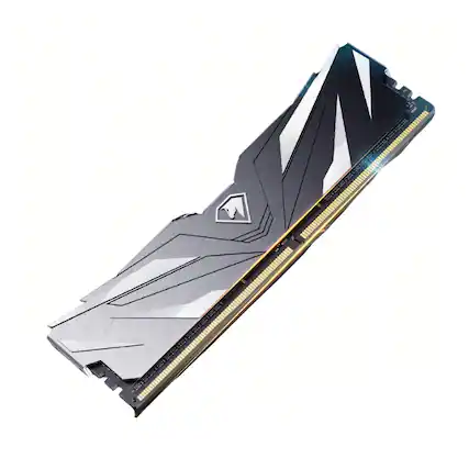 Front. Netac - Shadow II 8GB DDR4 3200MHz Desktop Gaming Memory with XMP 2.0, Metal Heat Spreader, Black - Black.