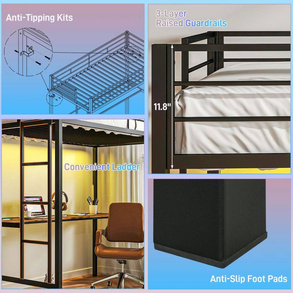 - Anti-Tipping Kits
- 3-Layer Raised Guardrails
- 11.8"
- Convenient Ladder
- Anti-Slip Foot Pads