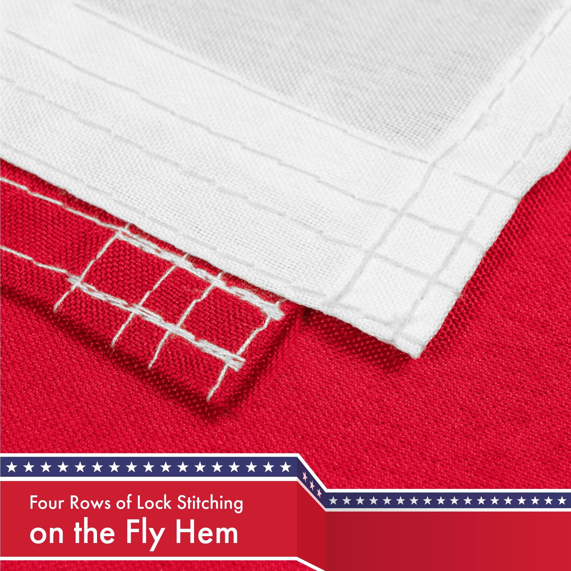 Four Rows of Lock Stitching on the Fly Hem