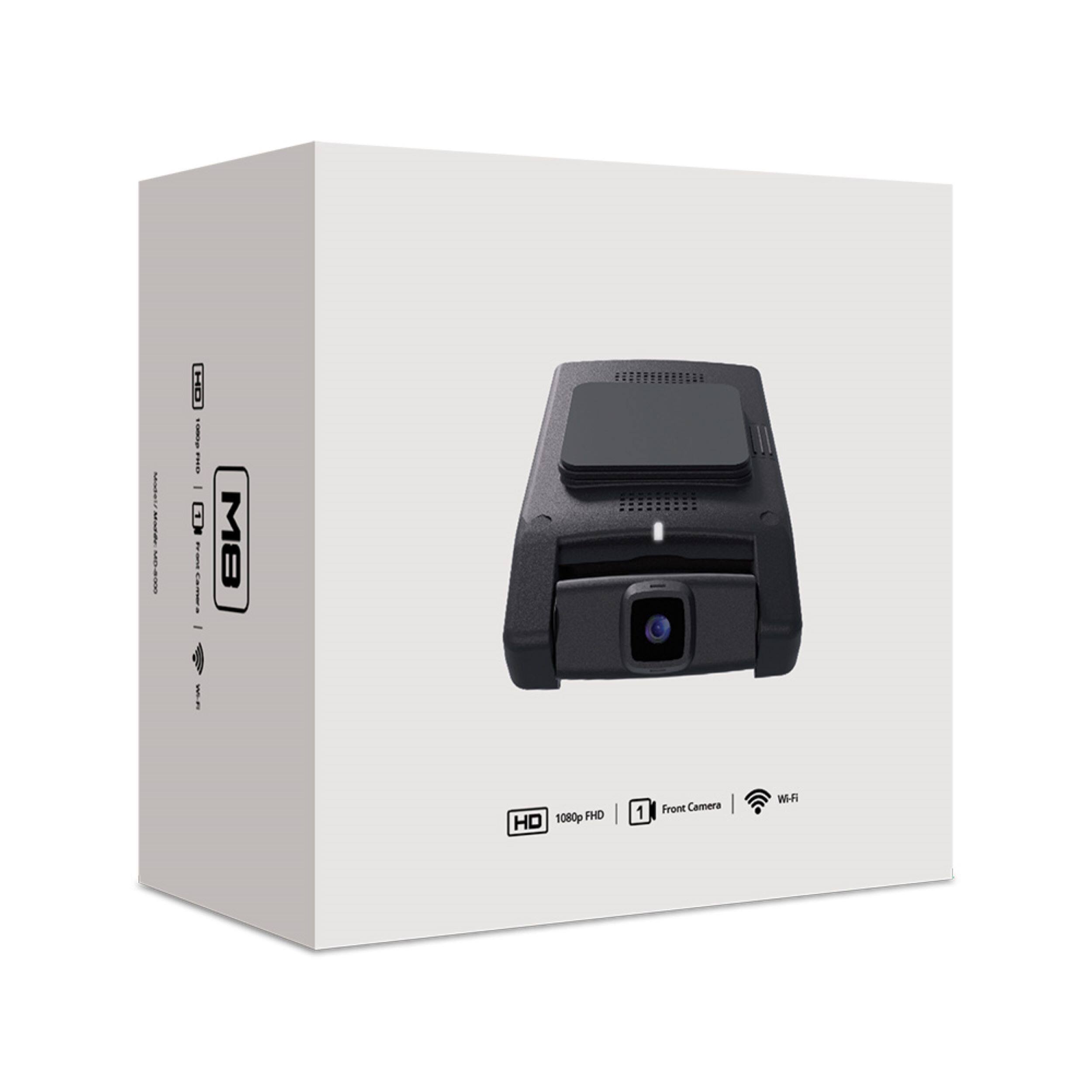 The text on the image reads "M8 1080p FHD HD 1 Front Camera WH."