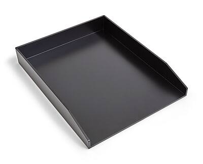 Alt View 2. TRU RED - Front Load Stackable Plastic Letter Tray, 2/Pack - Black.