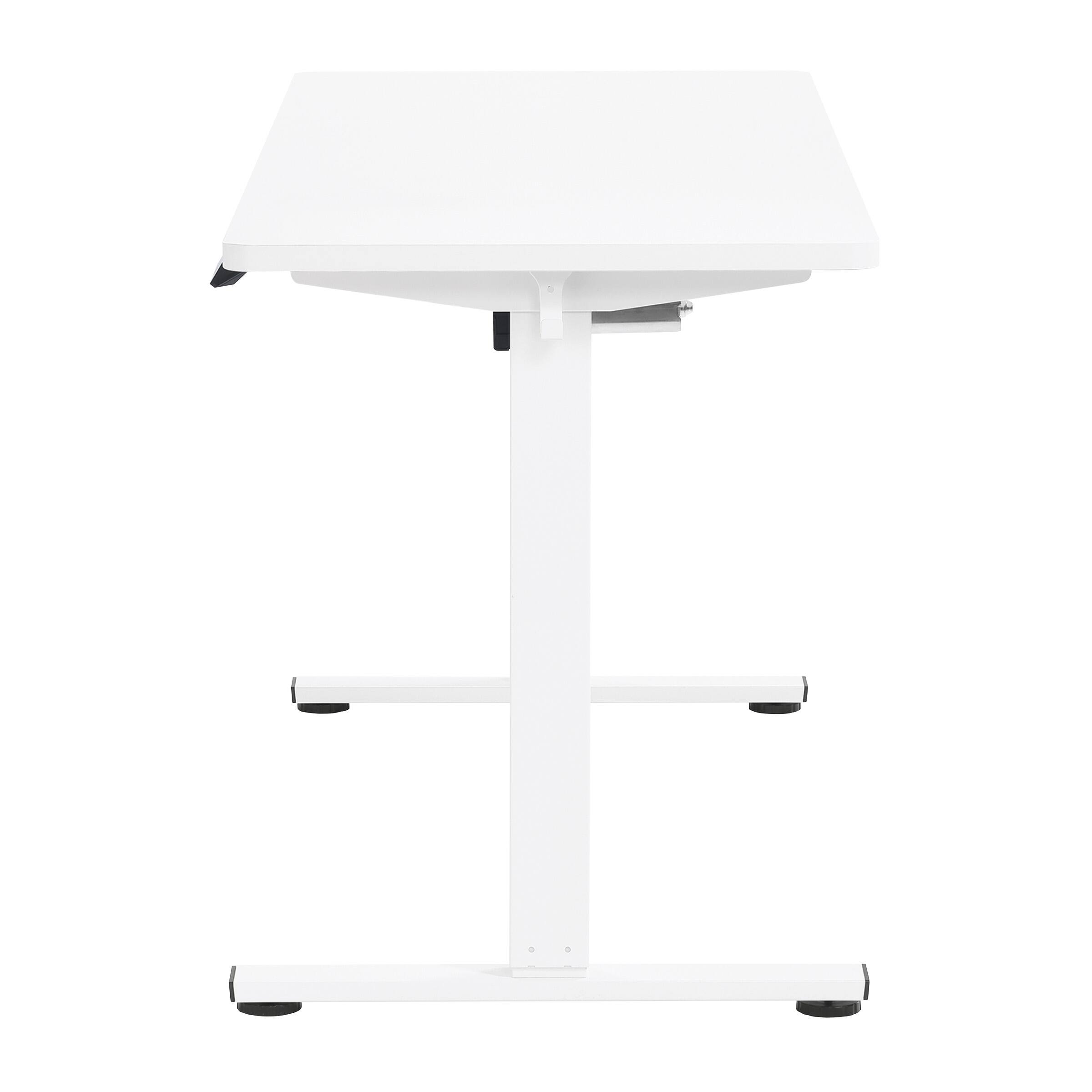 Left. OSP Home Furnishings - 59"W Sit to Stand Electric Desk - White.