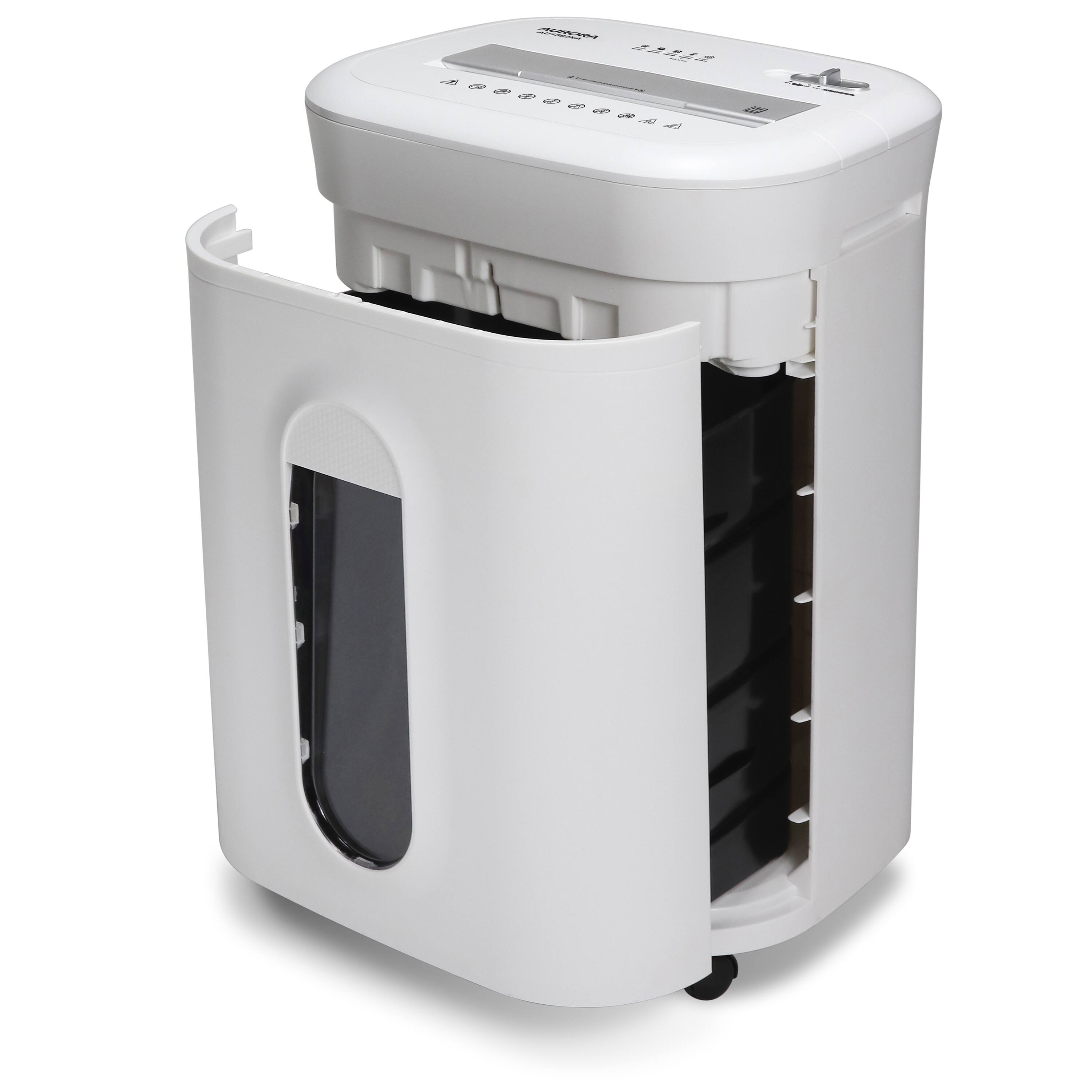 Alt View 1. Aurora - Aurora AU1562XA Anti-Jam Heavy Duty 15-Sheet Crosscut Shredder/ 6 Gallon Pullout Basket / 60 Min Run Time - White.