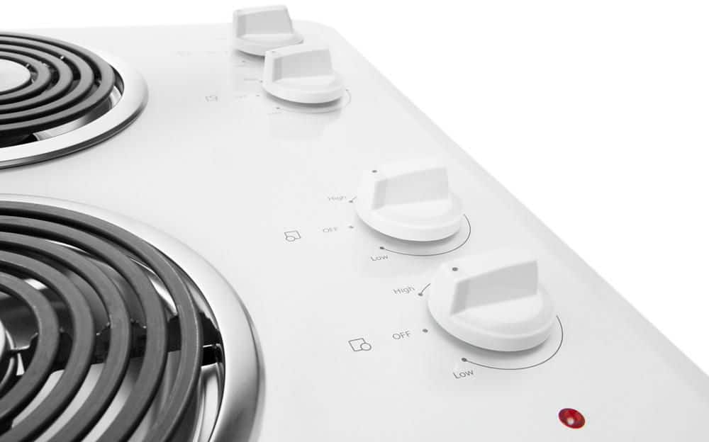 Alt View 15. Whirlpool - 30" Built-In Electric Cooktop - White.