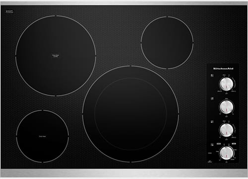 KitchenAid - 30" Built-In Electric Cooktop - Stainless Steel - Larger Front