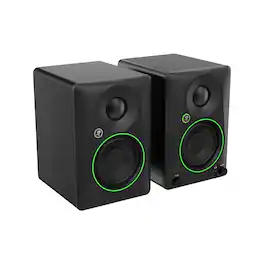 Mackie - 3.5 inch. Powered Studio Monitors with Tone Control, TRS, RCA, and 3.5mm Connectors and Speaker Cables (Pair)