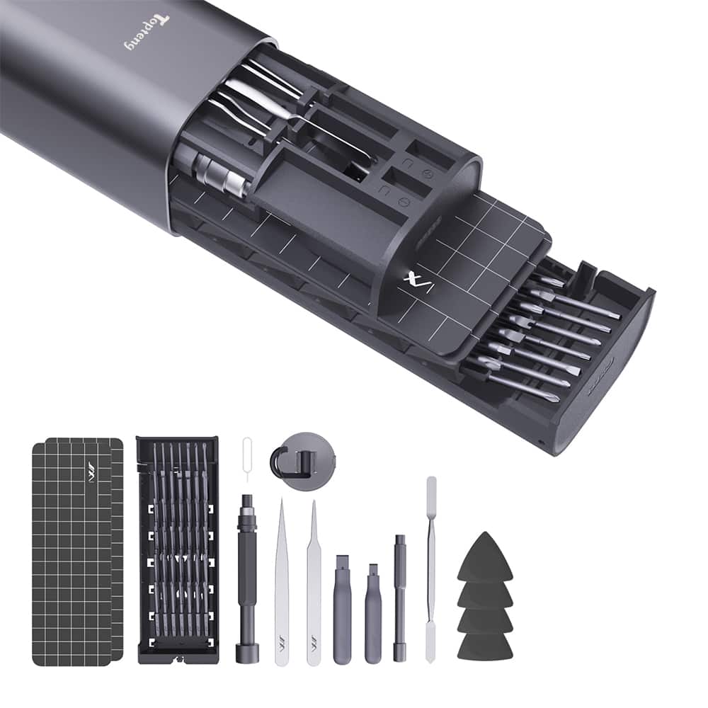 Topteng 60 Piece Precision Screwdriver Set with S2 Steel Bits 42