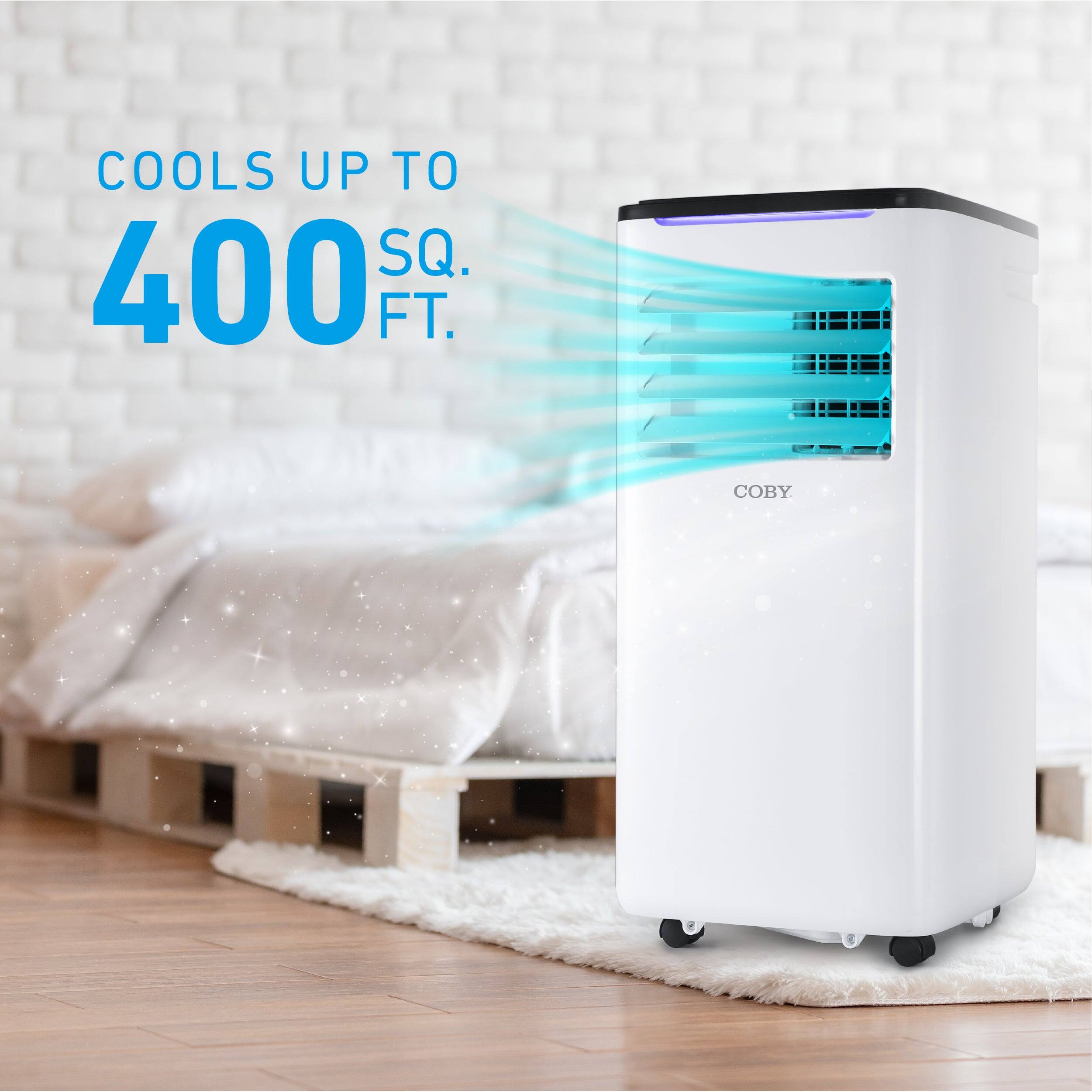COOLS UP TO  
400 SQ. FT.  
COBY