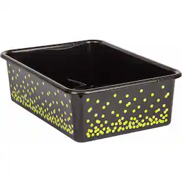 Teacher Created Resources - Black Confetti Large Plastic Storage Bin
