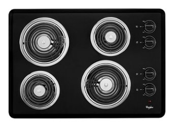 Whirlpool - 30" Built-In Electric Cooktop - Black - Front_Zoom