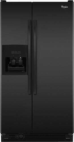 Front Standard. Whirlpool - 25.1 Cu. Ft. Side-by-Side Refrigerator with Thru-the-Door Ice and Water - Stainless-Steel.