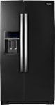 Front Zoom. Whirlpool - Gold 24.5 Cu. Ft. Counter-Depth Side-by-Side Refrigerator with Thru-the-Door Ice and Water - Black.