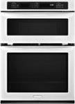 Front Zoom. KitchenAid - 30" Single Electric Convection Wall Oven with Built-In Microwave - White.
