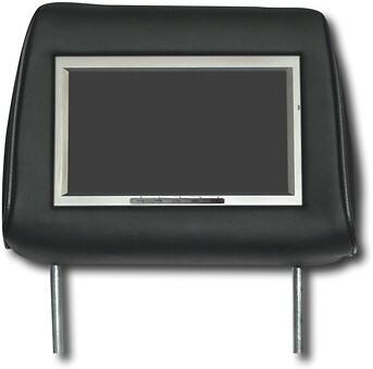 Front Standard. Epik - Headrest DVD System for Land Rover Discovery - Black Leather.