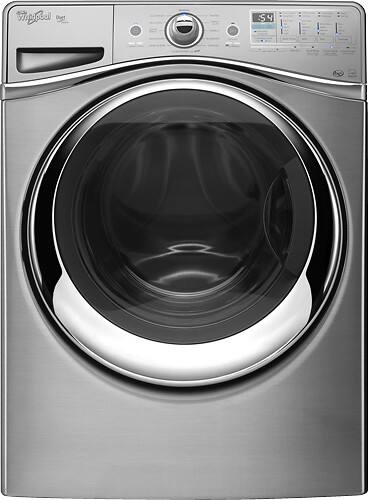 Front Standard. Whirlpool - Duet 4.3 Cu. Ft. 12-Cycle High-Efficiency Steam Front-Loading Washer - Diamond Steel.