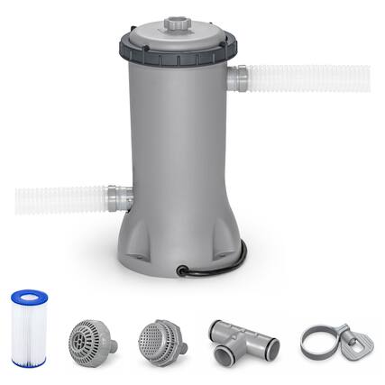 Front. Bestway - Bestway Flowclear 530 Gallons per Hour Above Ground Swimming Pool Filter Pump.