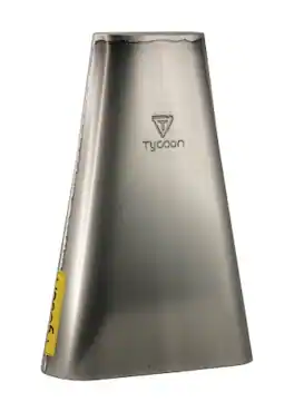 Tycoon Percussion - 8.5" High-Pitched Hand Bell, Crafted from Steel, Bushed Chrome Finish, Handheld Design Played with a Beater