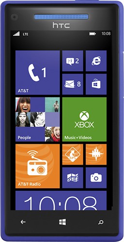 HTC - Windows Phone 8X 4G with 8GB Cell Phone - California Blue (AT&amp;T)