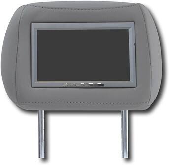 Front Standard. Epik - Headrest DVD System for Toyota Sienna - Gray Leather.