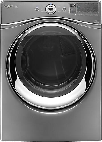 Front Standard. Whirlpool - Duet 7.4 Cu. Ft. 10-Cycle Steam Electric Dryer - Chrome Shadow.