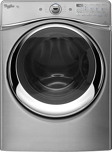 Front Standard. Whirlpool - Duet 7.4 Cu. Ft. 10-Cycle Steam Gas Dryer - Diamond Steel.