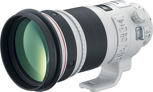 Angle View: Canon - EF 300mm f/2.8L IS II USM Telephoto Lens - White