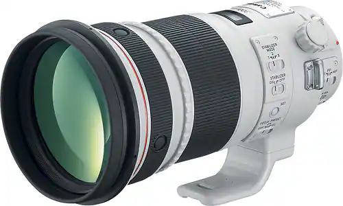 Angle. Canon - EF 300mm f/2.8L IS II USM Telephoto Lens - White.