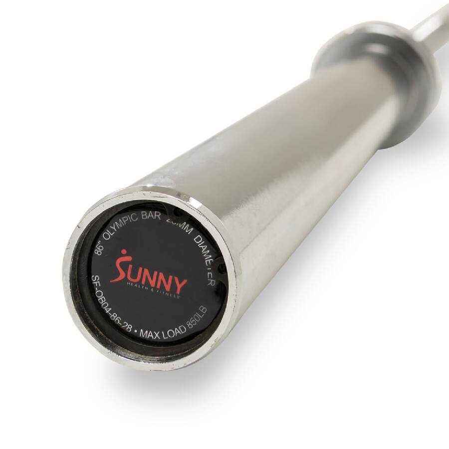 Sunny Health Fitness 86” (7 ft) Olympic Barbell Bar with 28mm