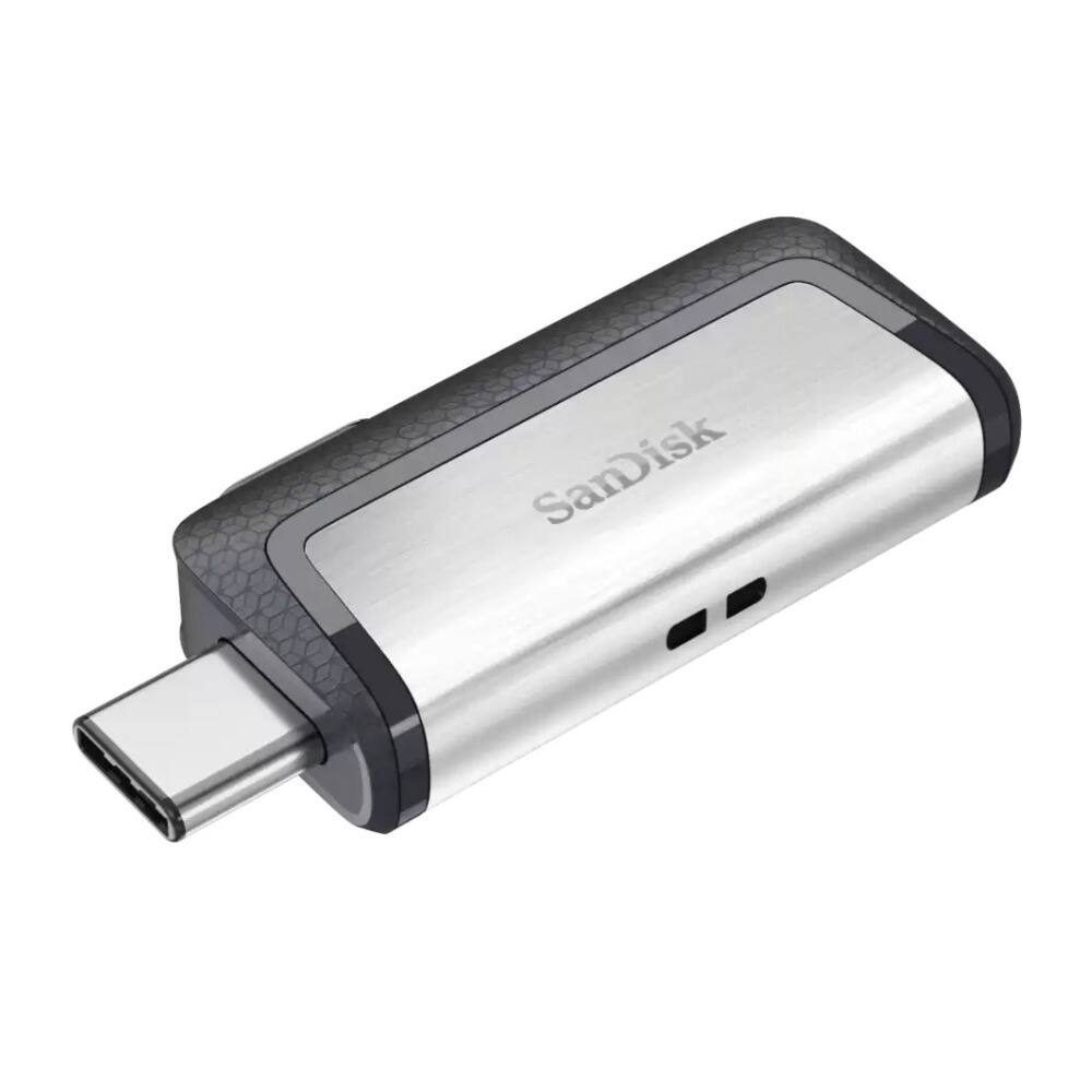 Angle. SanDisk - SanDisk Ultra Dual Drive USB TYPE-C - 256GB - 256 GB - USB 3.1 (Gen 1) Type C - Black and Silver.