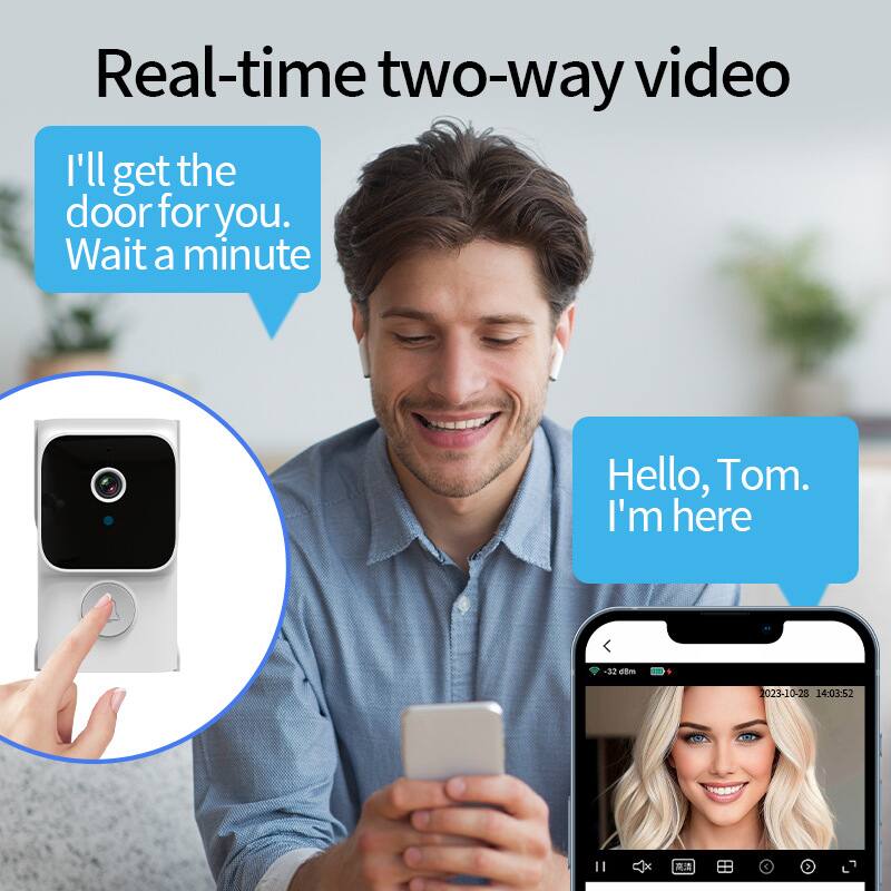 Real-time two-way video

I'll get the door for you. Wait a minute

Hello, Tom. I'm here

-32 d8m 2023-10-23 14:03:52