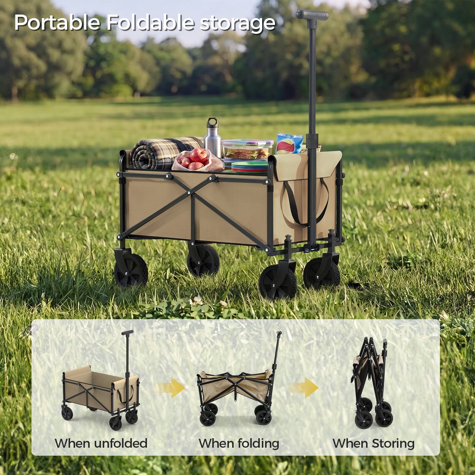 Portable Foldable storage

When unfolded
When folding
When Storing