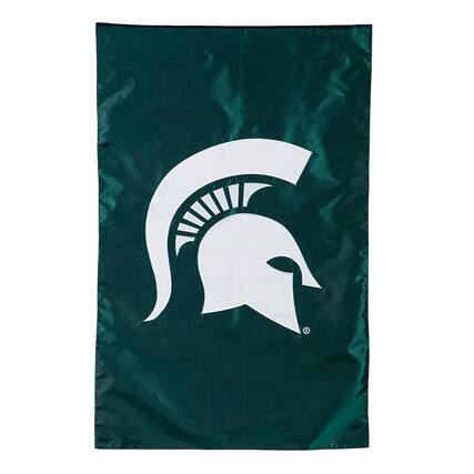 Front. Evergreen Enterprises - Michigan State Spartans 28" x 44" Double-Sided Garden Flag - Multicolor.