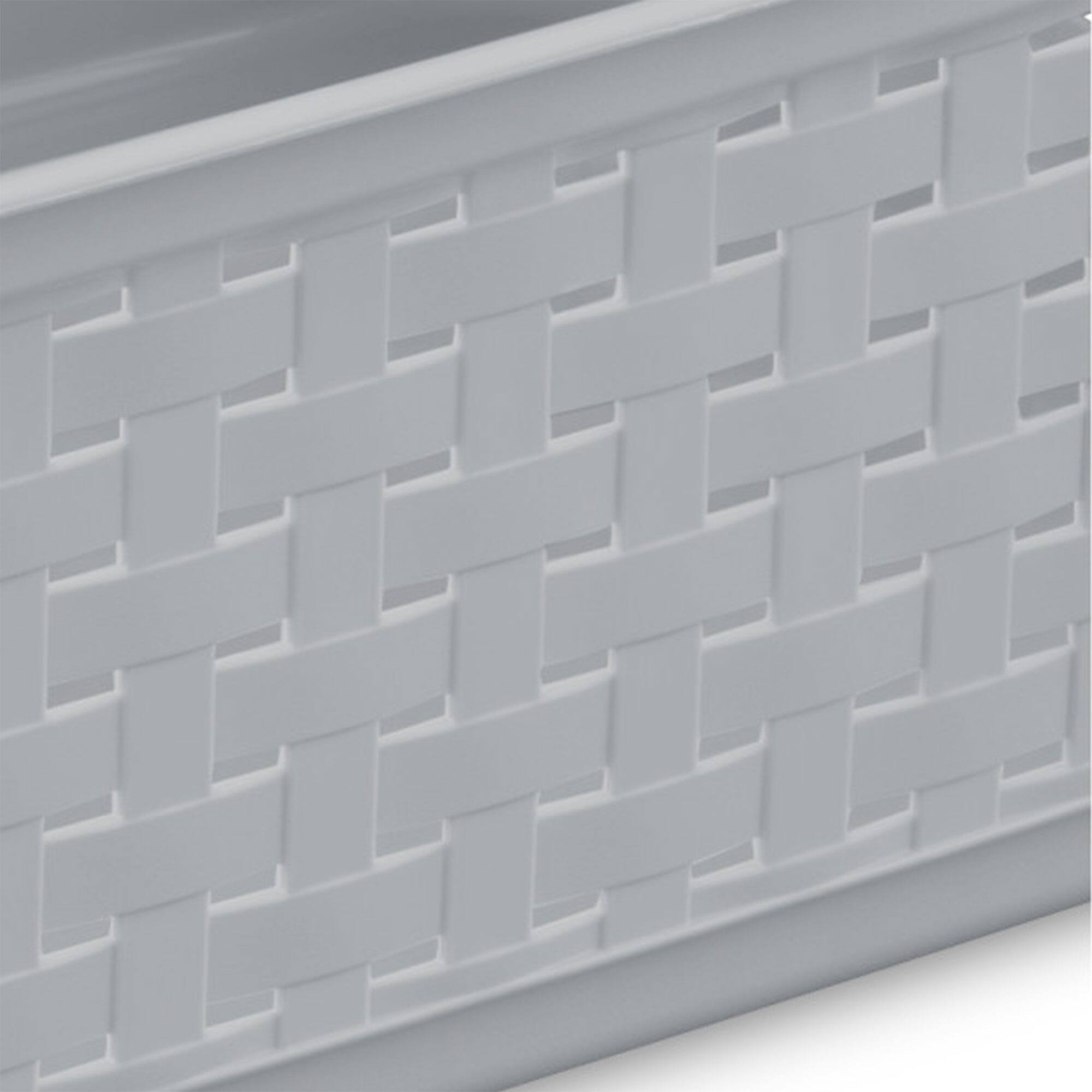 Alt View 8. Sterilite - Sterilite Short Weave Wicker Pattern Storage Container Basket, Gray (6 Pack).
