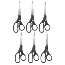 Westcott - KleenEarth® Basic 8" Scissors, Straight, Black, Pack of 6